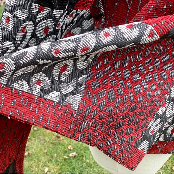 Vintage Studio Works Women’s Jacket~Size 2XL~Patterned Lightweight~Red/Black EUC - Picture 10 of 16